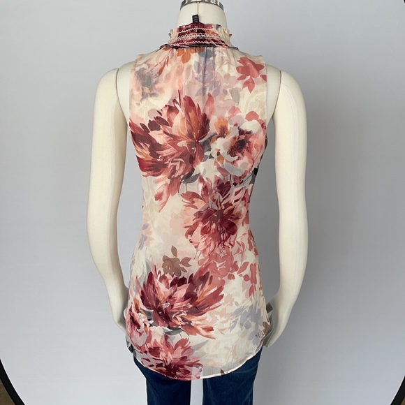 NWOT WHBM Floral Sleeveless Blouse..XX Small - Picture 8 of 16